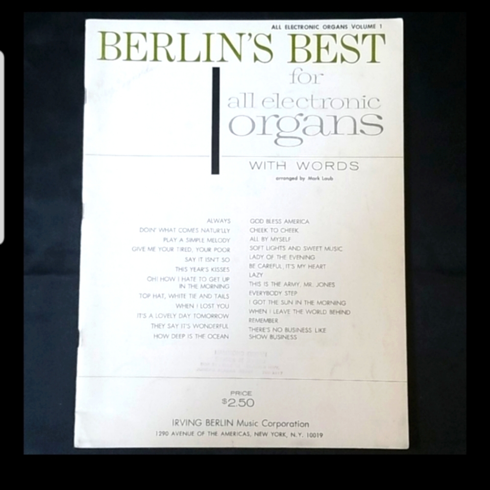 🎹VINTAGE ORGAN SHEET MUSIC